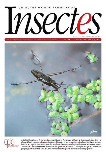 Couverture de la Revue d'insectes française OPIE / N° 145 - juin 2007